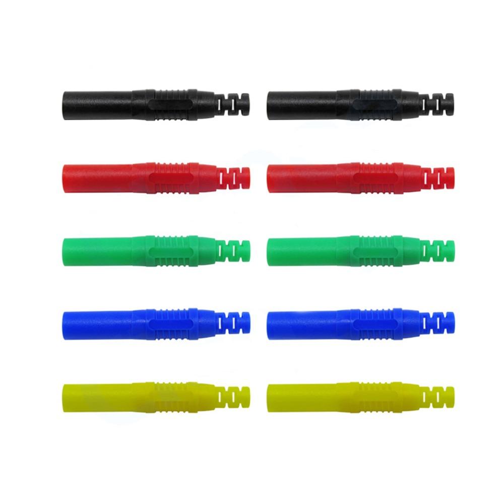 5pcs Connector Banana Socket 4mm Plug Banana Jack Test Seat Banana Plug For Instrumentation