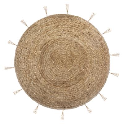 Round Cosy Jute Rug 80 Cm Made