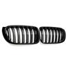 Pair Front Kidney Grilles Gloss Black Double Dual Slat For BMW X3 X4 F25 F26 2014-2017 Replacement Racing Bumper Car Styling