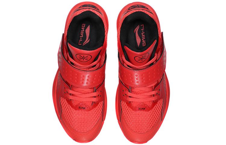 Li Ning Battle Armor Non Slip Lightweight Low Top Basketball Shoes Men's Flame Red ABAN059-3