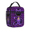 Catnap Text Cat And Dog Tote Insulated Lunch Bag Cartoon Handheld Food Bags Reusable Cooler Thermal Large Capacity Bento Box