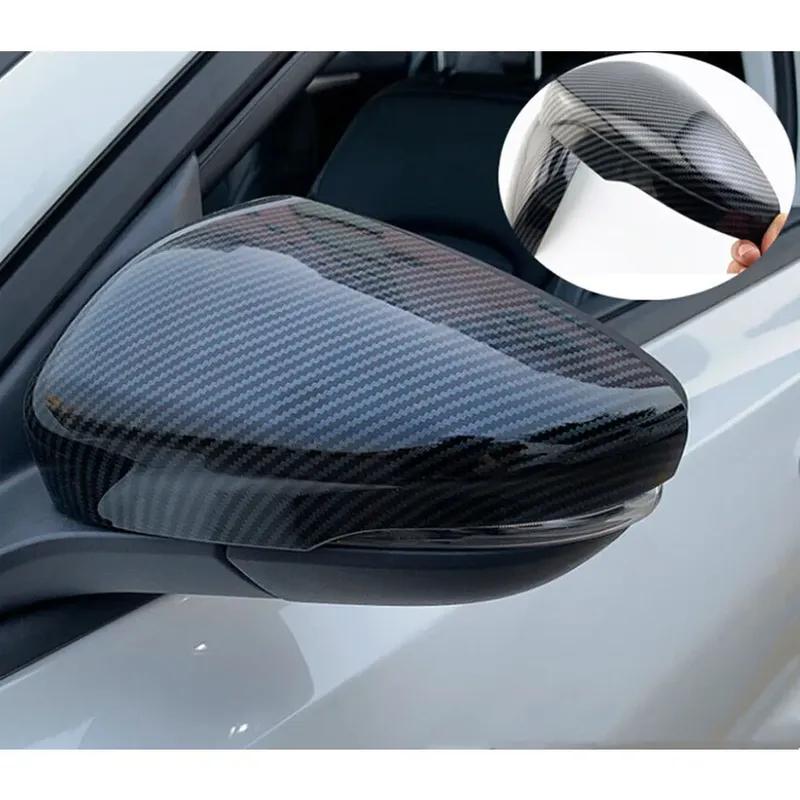For US Ford Focus MK4 - Rearview Side Mirror Cover Wing Cap Sticker Exterior Door Rear View Case Trim Carbon Fiber Look