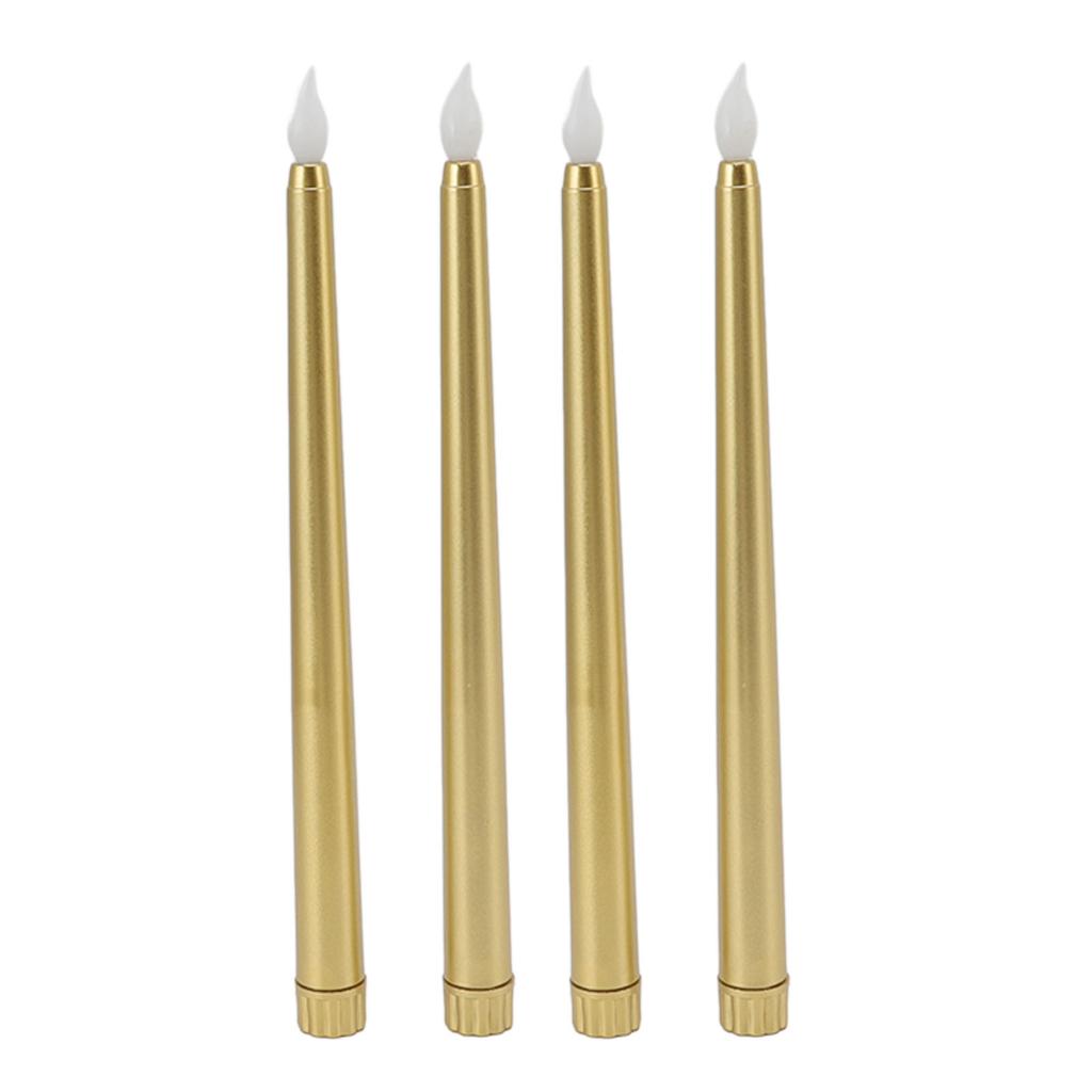 4 Pcs LED Candles Smoke Free Flameless Safe Environmentally Friendly Warm Light Electric LED Taper
