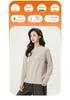 450g Thickened Cashmere Protein Raglan Sleeve Sweatshirt - Women's Warm Round Neck Top