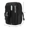 Multi-functional Belt Pouch for Smartphones, Water-Repellent, Tactical Airsoft Bag with MOLLE System (Black)