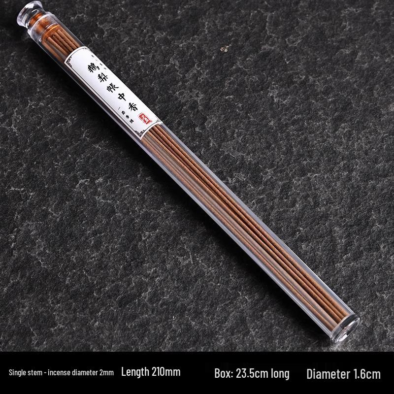 Portable 10.5cm Natural Agarwood & Pear Wood Incense Sticks with Sandalwood Box - Long-lasting Fragrance