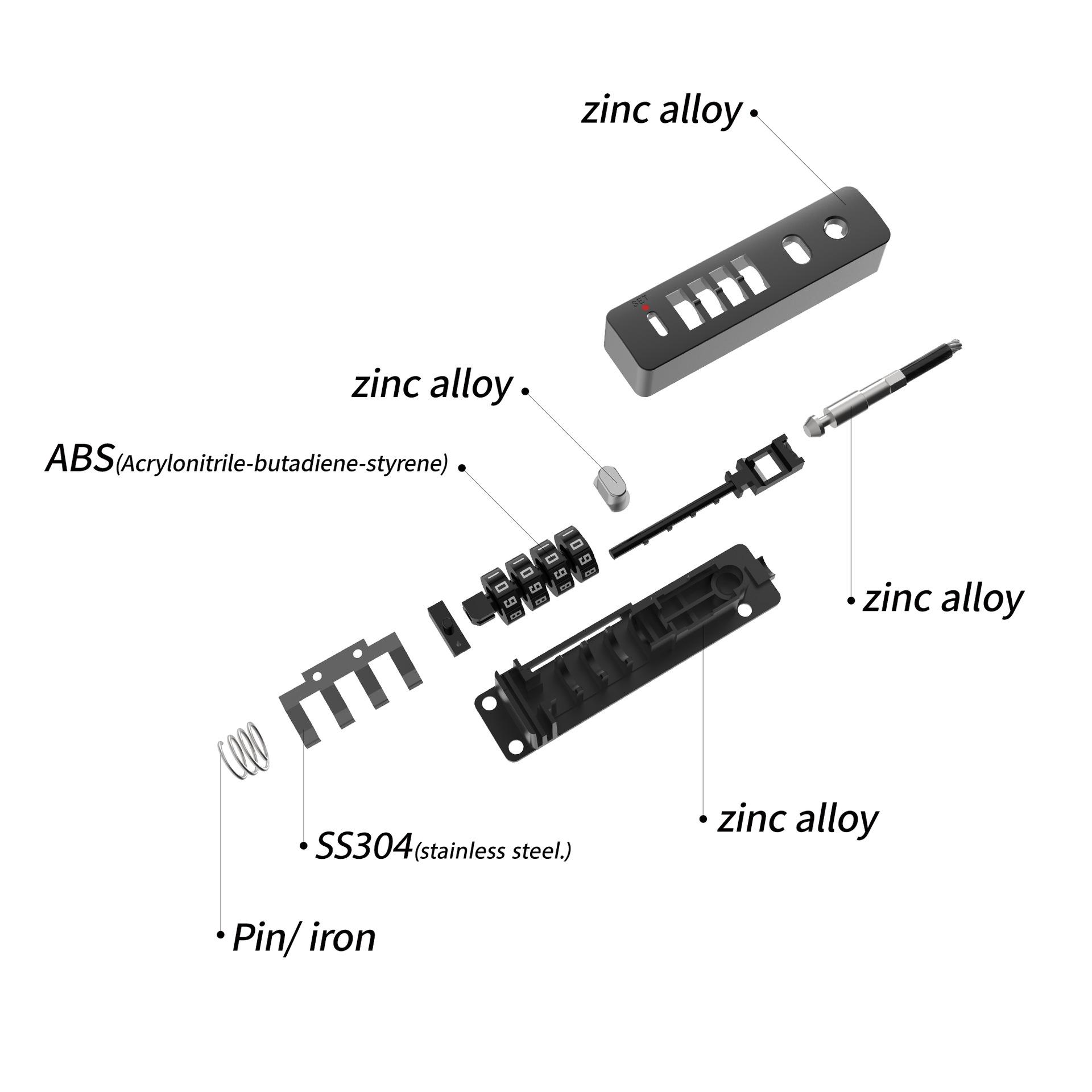 

904T 30cm Bike Locks Cable 4 Digit Combination Anti-Theft Security Bicycle Lock Pink