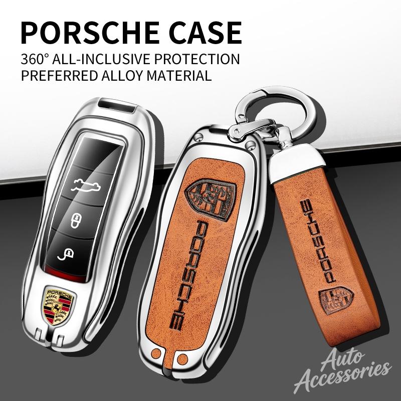 ABKF1 Car Smart Key Case Cover Shell For Porsche Panamera Spyder Carrera Macan Boxster Cayman Cayenne 911 970 981 Keychain Accessories