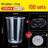 Leak-Proof PET Plastic Beverage Cup with Lid – Transparent Disposable Coffee & Cold Drink Cup