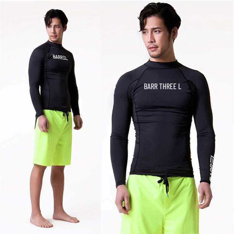 Men's Quick-Dry Long Sleeve Wetsuit for Surfing, Snorkeling, and Water Sports - Sun Protection & Jellyfish Defense.