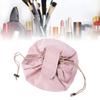 Drawstring Makeup Bag Large Capacity Portable Toiletry Bag Fashion Makeup   Pink