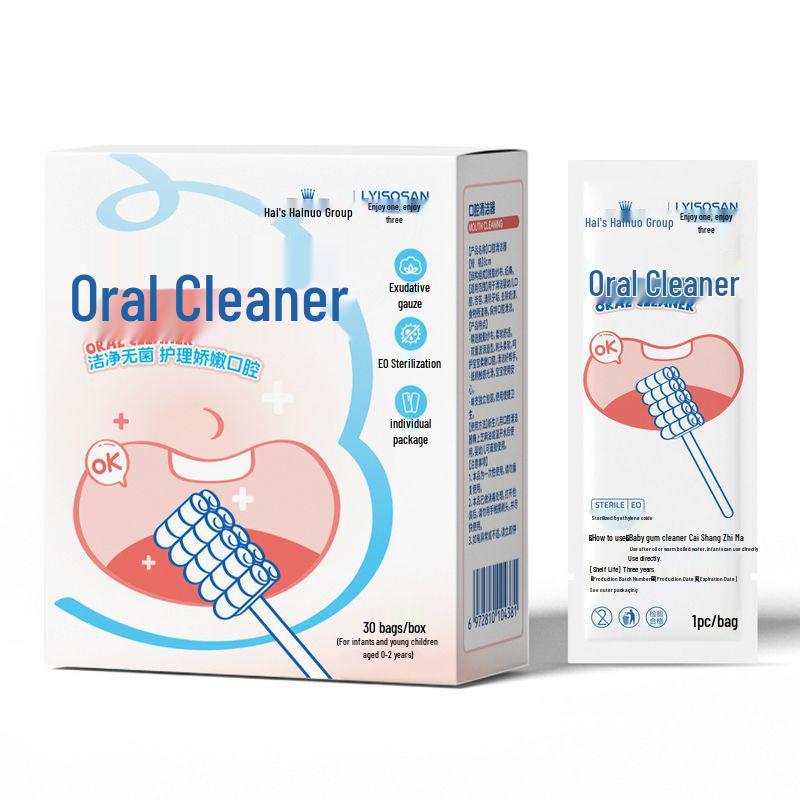 Hais Haina Infant Oral Cleaners - 30 pcs Baby Mouth and Tongue Cleaning Sticks
