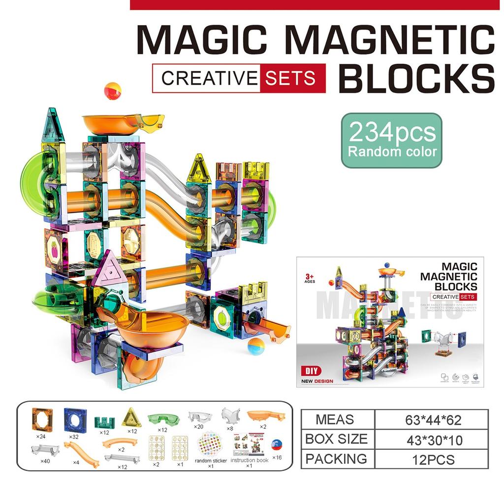Slide Ball Magnetic Pieces Building Blocks Intelligence Assembled Boy Toy Gift