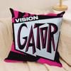 VVision GGATOR Cushion Cover Short plush Doublesided Print Square Throw Pillow Covers Sofa Home Cushion Decor