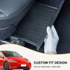 Under Seat Storage Box for Tesla Model Y 2024 2023-2020 TPE Underseat Storage Tray Under Seat Organizer Waterproof Hidden Tray