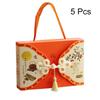 5 Piece 6 Grid Egg Yolk Pastry Gift Box with Tassel Cookies Packaging Box  Mid-Autumn Festival