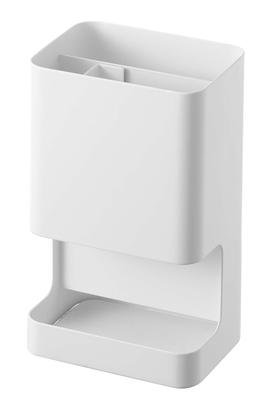 Yamazaki Magnetic Hair Iron Holder with W10 X X Movable 5389 Divider, White, Approx. D7.8 H16.5cm, Tower, Divider,