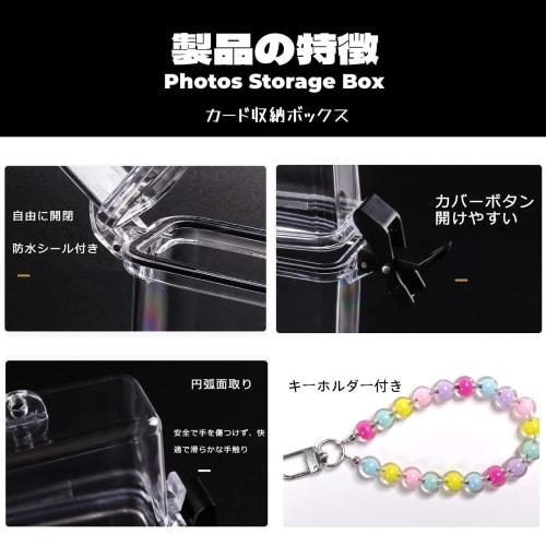 JOLUCE Transparent Card Case with Large Capacity and Instax Holder, 2-Piece Set, Featured Korean Idols, Includes Keychain, Waterproof Storage, and Car