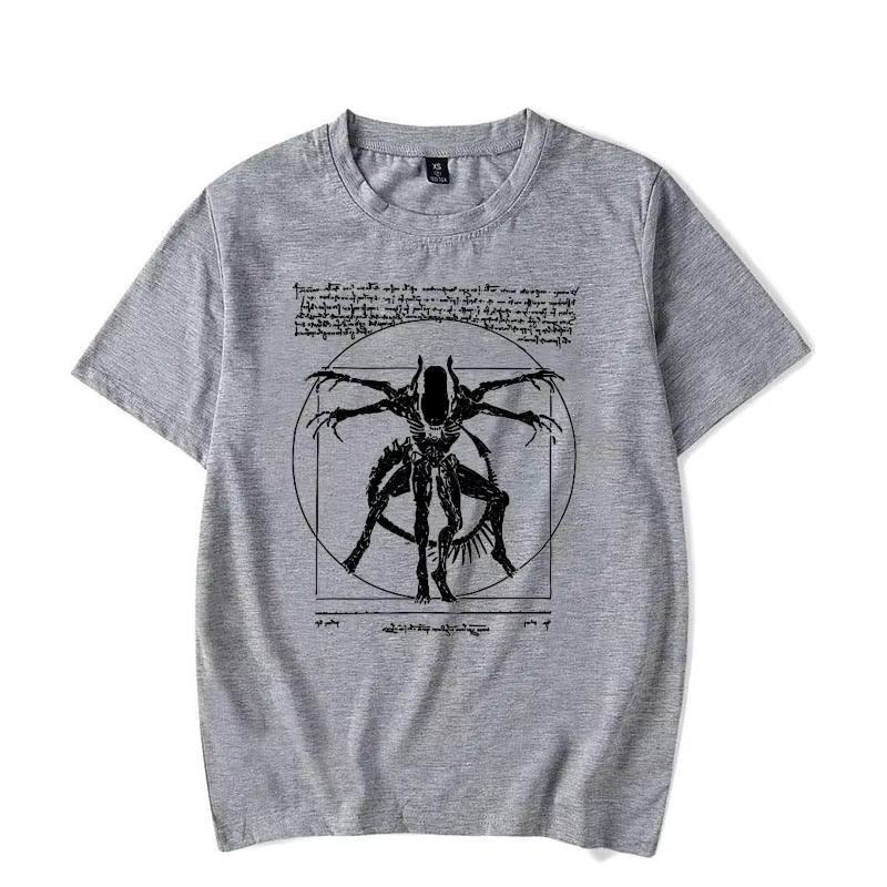Summer Fashion Trendy Tee Unisex Vintage Top Alien T-Shirt Gamer T-Shirt Da Vinci Print Top Cottoon Casual Tshirts Hip Hop Streetwear Oversized Tshirt