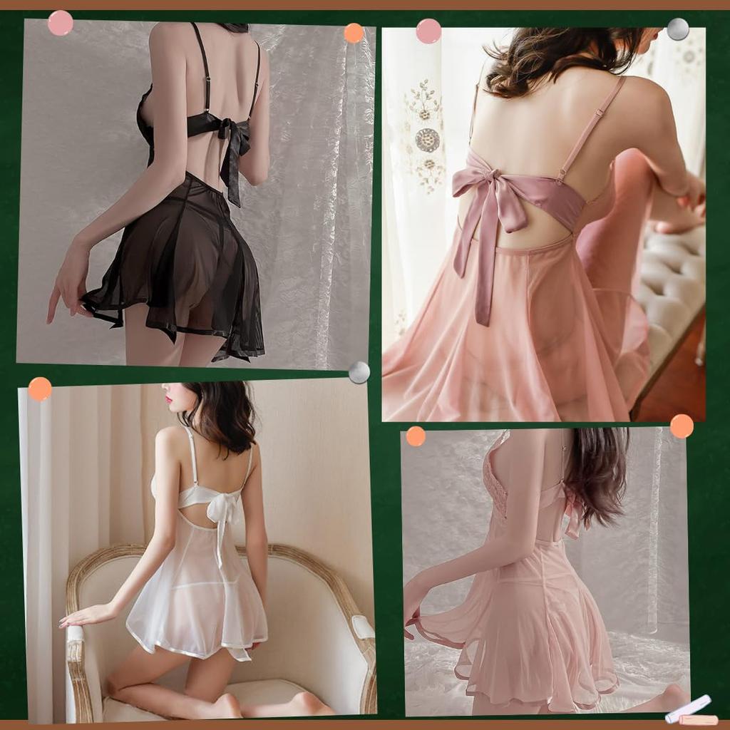 Babydoll Great Value Set Free Size Lace Nightgown Pantyhose Mini Underwear Cosplay Holes Cosplay Cute Present Cosplay Costume Halloween Costume