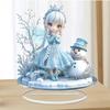 Acrylic Christmas Angel and Snowman Desktop Ornament for Home and Office Decoration