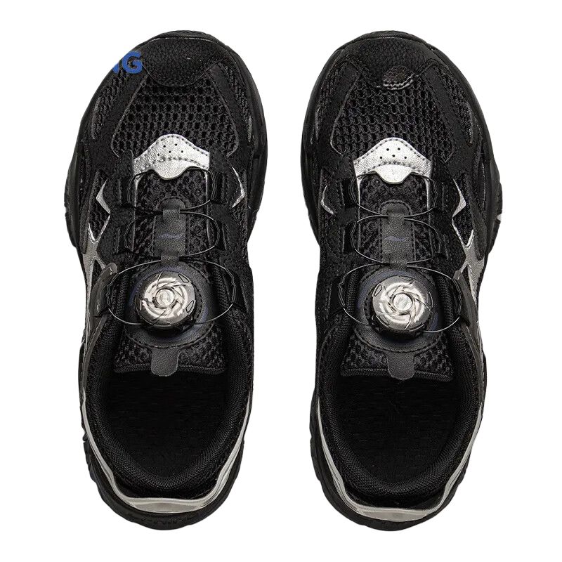 Li Ning Kids Sports Lifestyle Series Comfortable Soft Non-Slip Wear-Resistant Low-Top Sandals Kids sandals Black Silver YKUV006-3