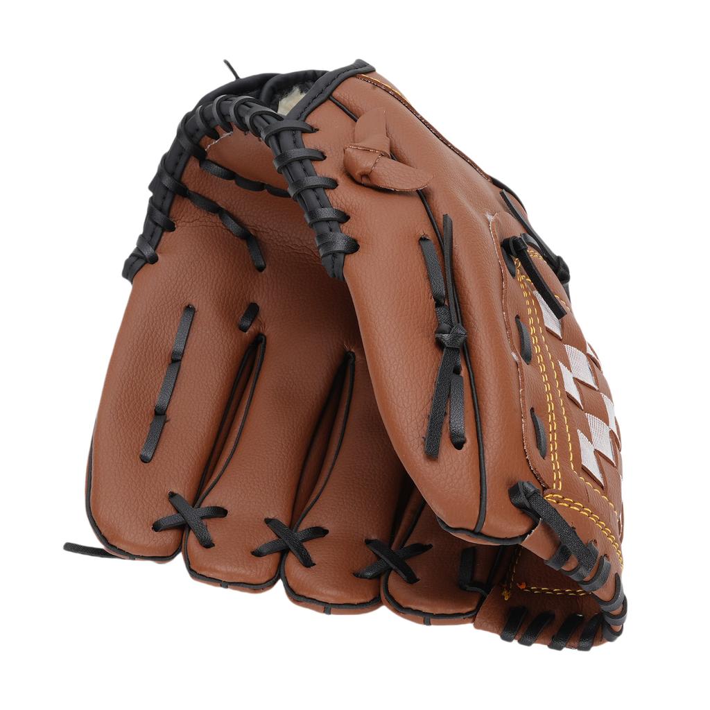 Sport Baseballhandschuh für Erwachsene Jugendliche Leder Atmungsaktiv Baseball Softballhandschuh für Training Braun 24.1cm 9.5in
