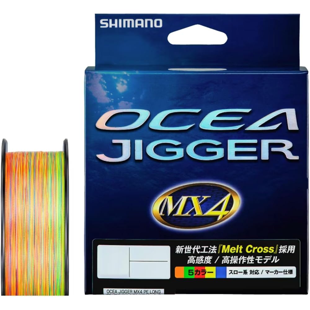 Shimano Ocea Jigger MX4 PE Line 300m 4号 (65lb) Multi-Color Fishing Line