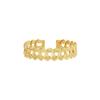 European-American Retro Wave Stainless Steel Adjustable Cuff Bracelet
