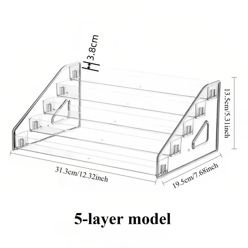 Elegant Acrylic Perfume & Cosmetic Organizer - Multi-Layer Clear Display Stand, Sleek Countertop Storage Rack for Vanity