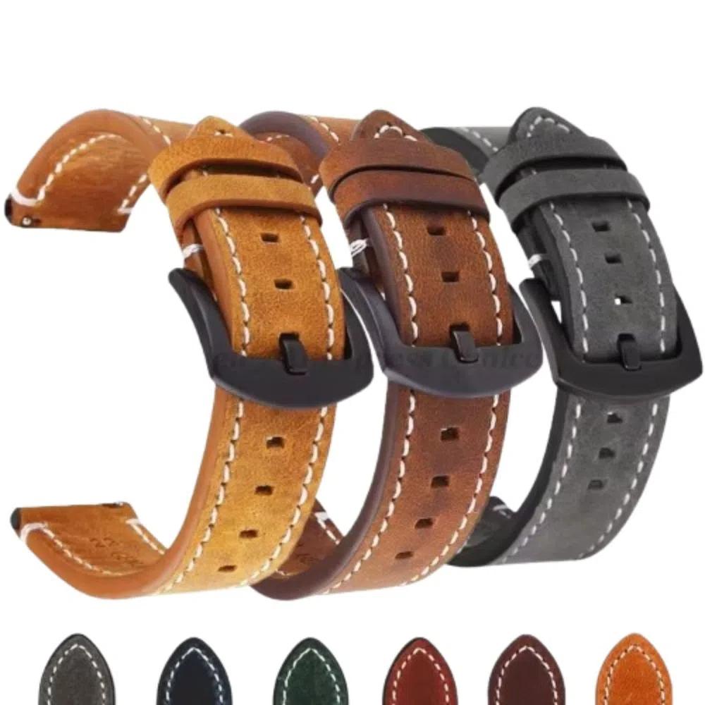 Genuine Leather Watch Strap 18/20/22/24mm Wrist Belt Watchbands Bracelet Watch Accessories Belt