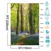 Mocsicka Spring Forest Photography Background Country Lane Purple Flowers Decoration Props Baby Shower Photo Backdrop Studio