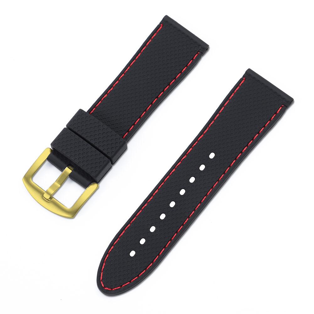 20mm 22mm 24mm Watch Band Strap Sport Vintage Silicone Business Watchband for Men Women Stainless Steel Buckle Watch Accessories
