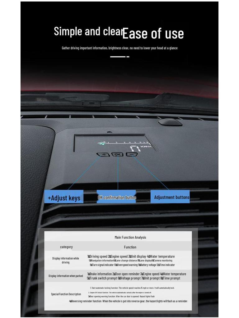 Ford Mustang Modified HUD Speedometer Display for 2015-2020 Models