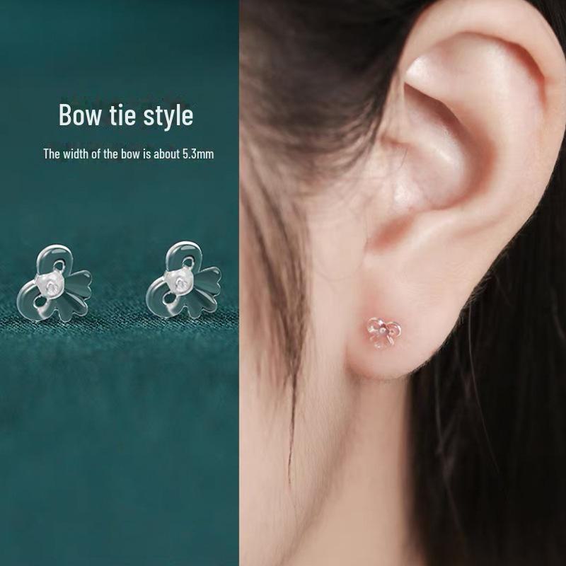 Clear Resin Earrings with Soft Glue & Invisible Ear Care for Students