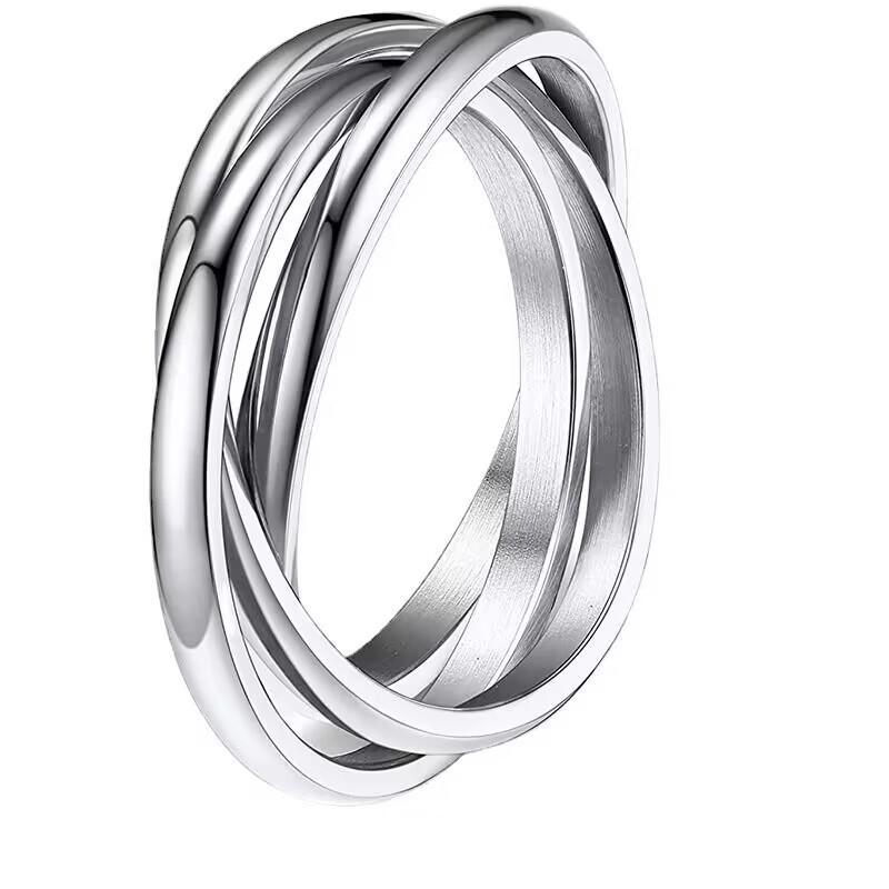 Tricycline Ring Couple Rotating Anti-anxiety Wrist Ring
