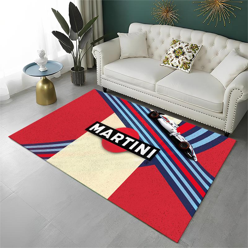 Rennwagen M-Martini Moto Rutschfeste Teppichboden für Wohnzimmer, Schlafzimmer, Spielzimmer, Weiche Teppichbodenmatte Heimdeko Teppich Kinderzimmer