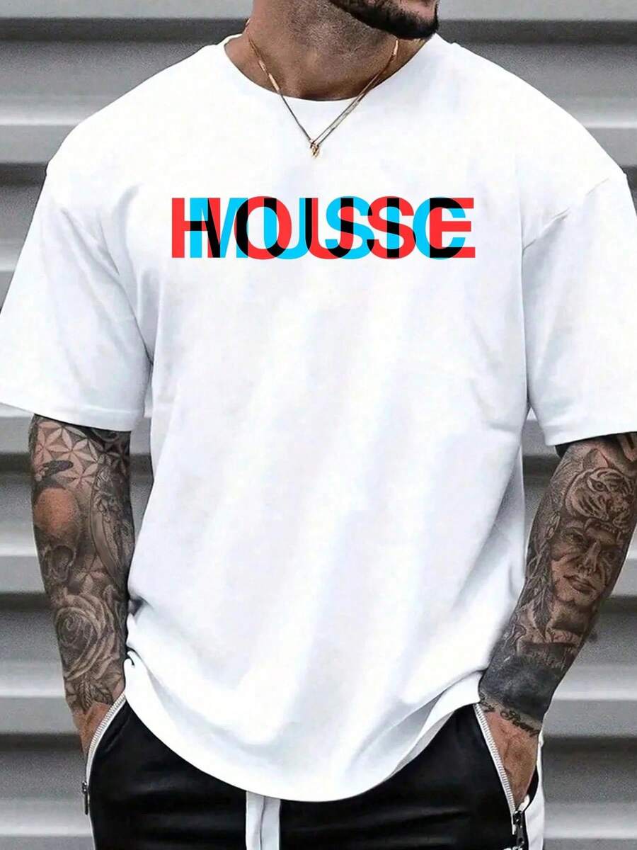 

House Music Glitch Optical Illusion - EDM Rave DJ Unisex T-Shirt S