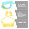 Children's Large Frame Swimming Goggles Kids Waterproof Anti Fog Eyewear Candy Green Adjustable Straps PC Lens Use