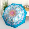 1pc Mandala Art Automatic Folding Umbrella, 8-Rib Iron Frame, Casual Outdoor Accessory for Birthday Festival Gifts Yy251128118