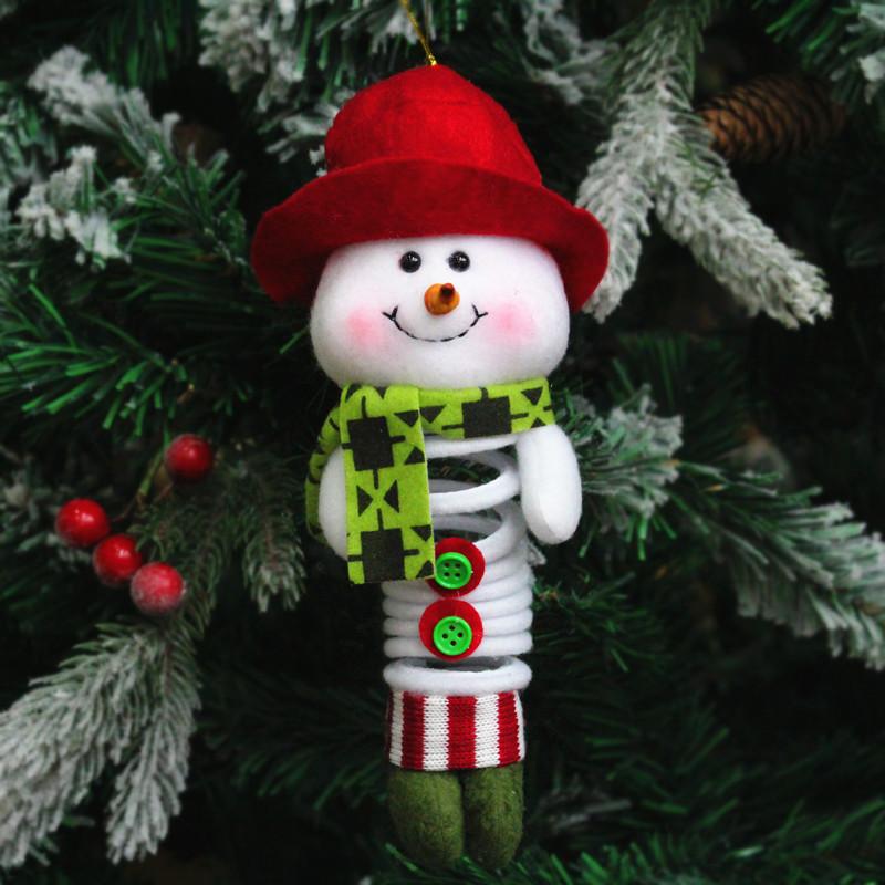 Christmas Tree Santa Claus Snowman Reindeer Decor Ornament Plush Pendant Toys