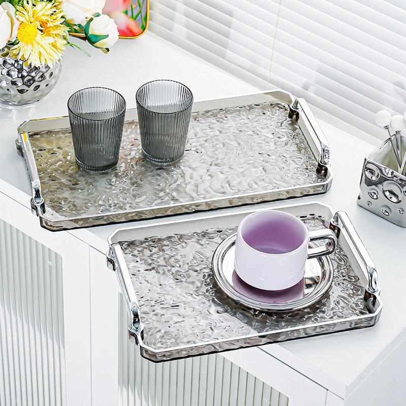 Rectangular Tea and Dessert Tray Set for Living Room or Salon