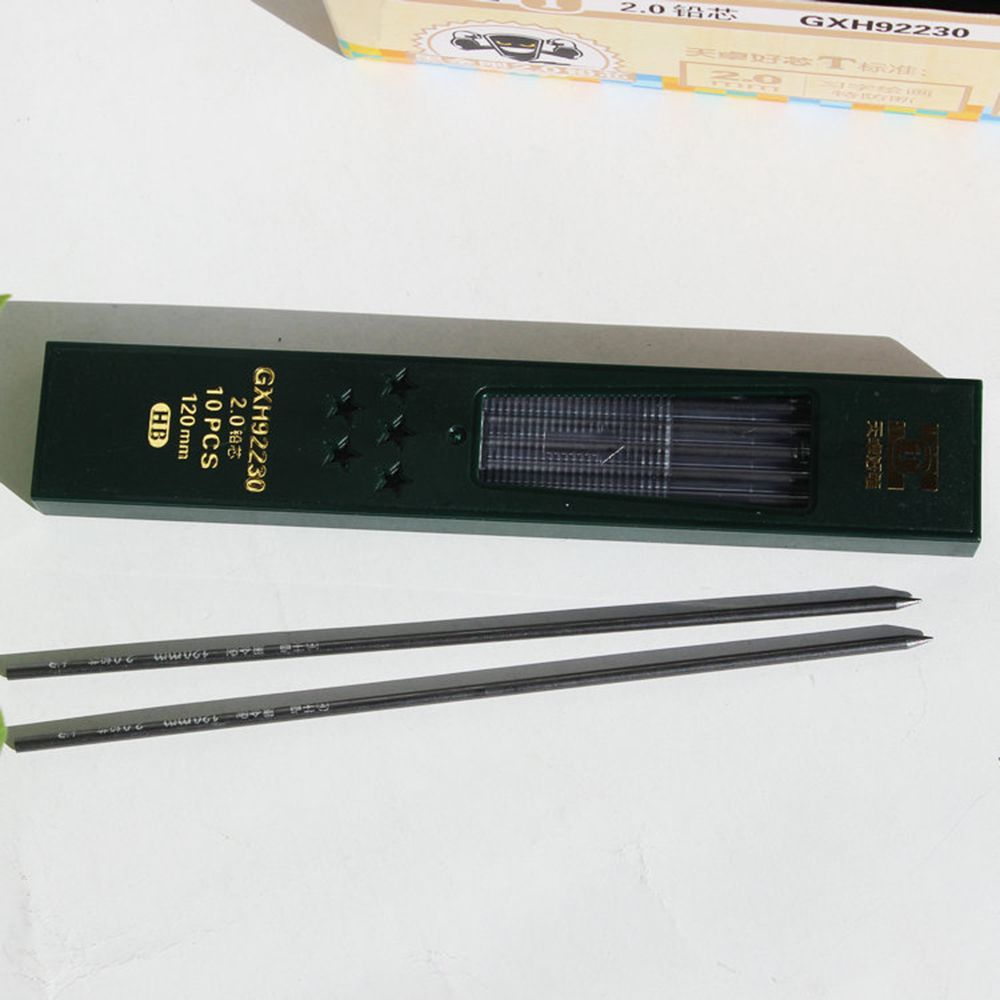 Pencils 10 Pcs/box Black HB/2B Lead Student Stationery for School Supplies Mechanical Pencil Refill