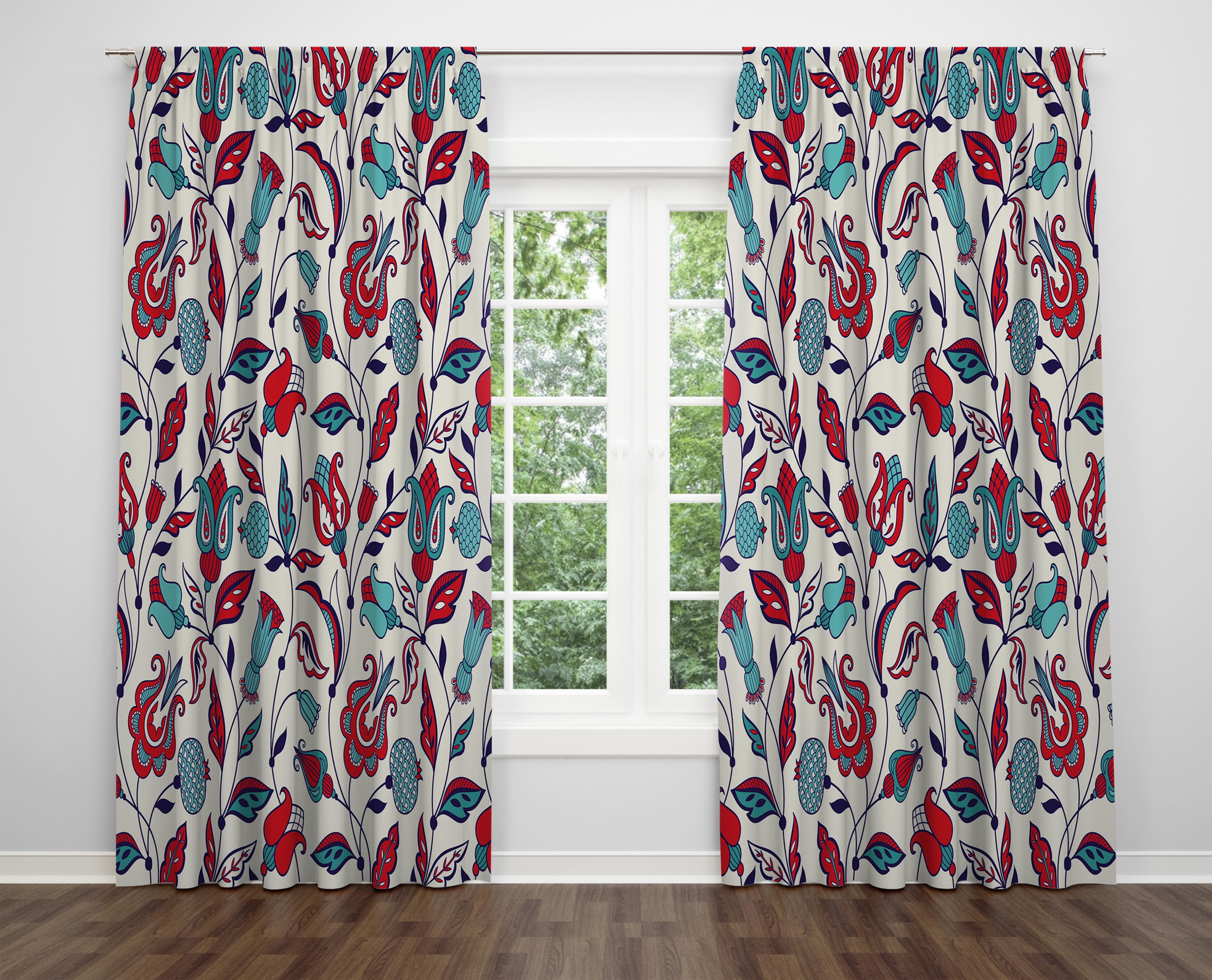 

Декоративний дизайн, високоякісна бавовняна тканина, ви можете вибрати одну або подвійну фіранку з крила 1 piece різнокольоровий