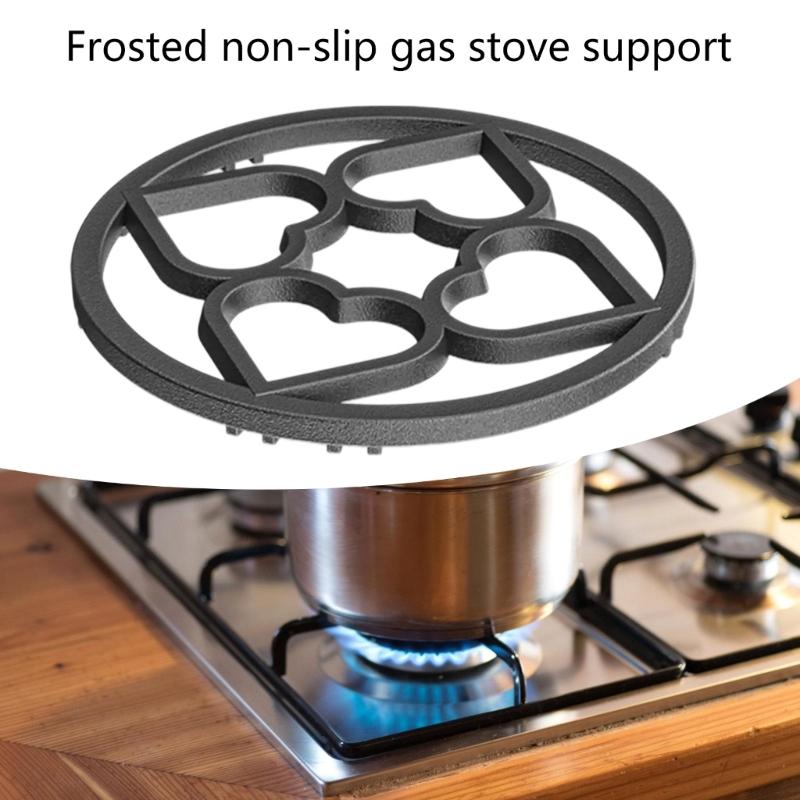 19cm Diameter Wok Rack Gas Stove Support Skid Resistant Cooktop Accessory Cast Iron Stove Rings for Balanced Cooking