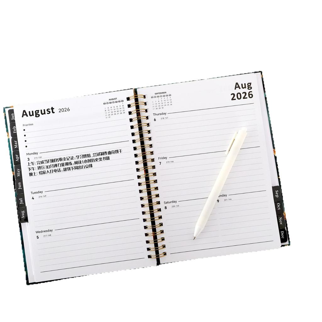Strap Weekly Plan Book Schedule Book Coil Planner Journal Notebook