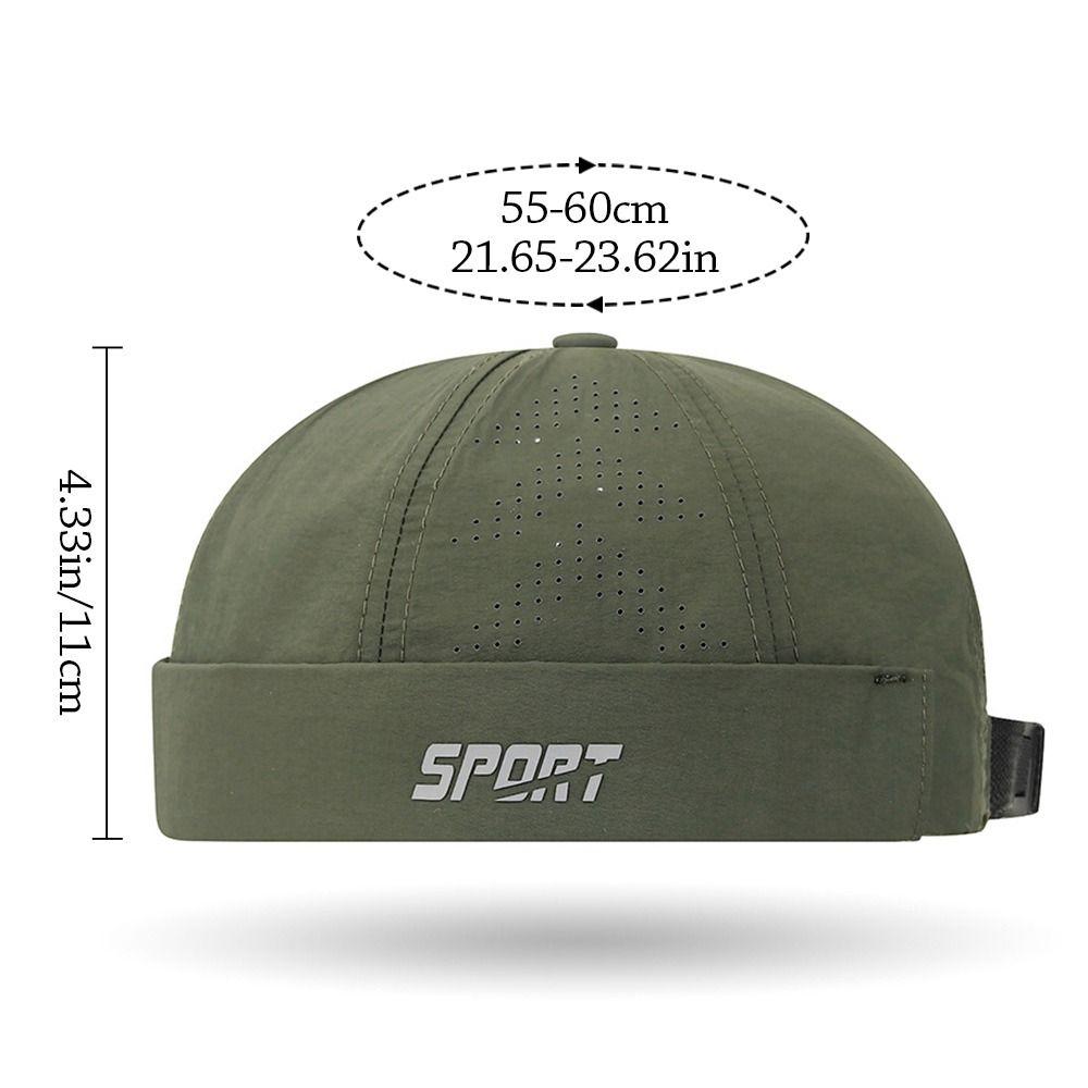 Summer Beanie Street Hat Hip Hop Mesh Breathable Brimless Docker Cap Solid Color Quick-Drying Melon Beanie Cap For Men Women