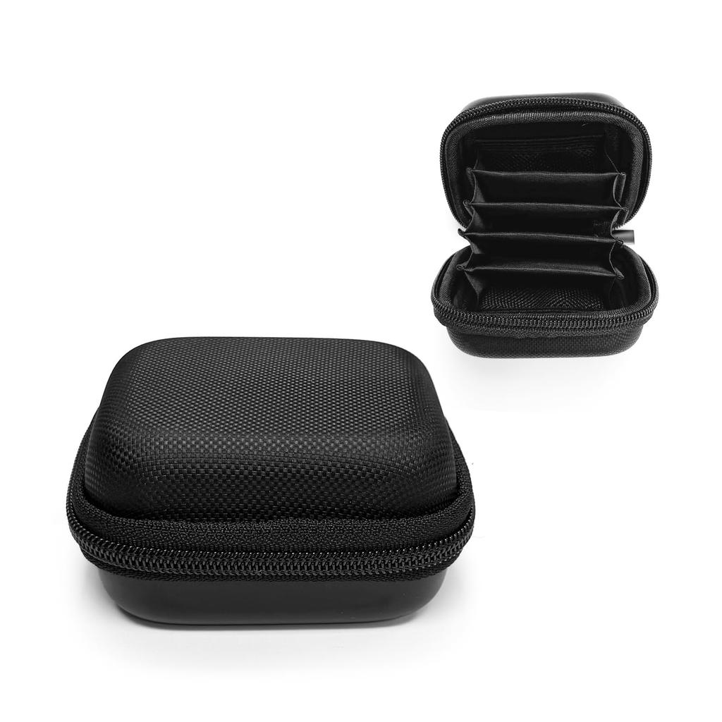 EBTOOLS 67mm Lens Filter Storage Bag Pouch Case for Camera Filters, Zipper Closure, 5 Slots, Scratch-Resistant, Compact Carry (Black)