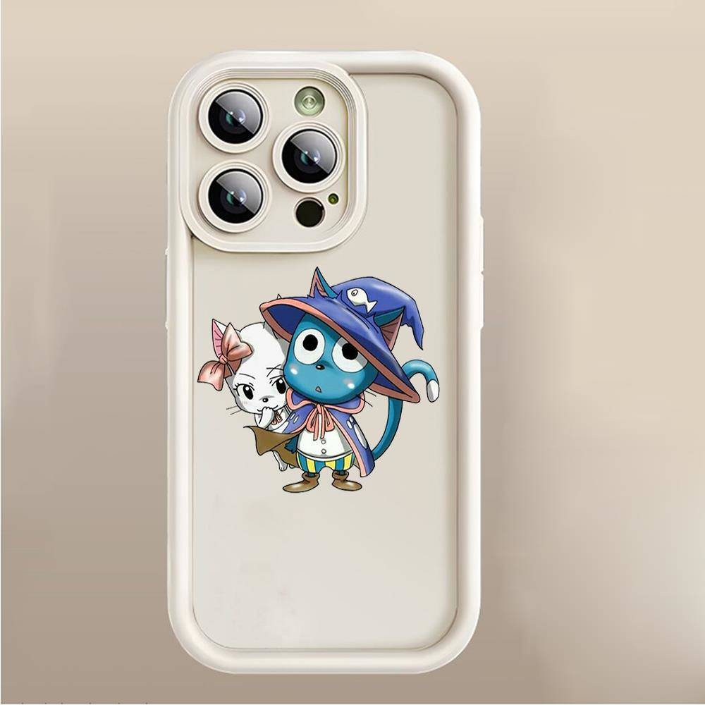 D-44 Fairy Tail Cat  Case for iPhone 15 14 13 12 8 Plus Samsung S24 S23 Ultra A04S A05S Huawei P40 P50 P60 Nova 11 Pro Max OPPO A17K Reno 10