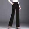 Women's Chenille Wide-Leg Corduroy Pants, Fleece or Non-Fleece, Plus Size, Autumn-Winter Casual Straight-Leg